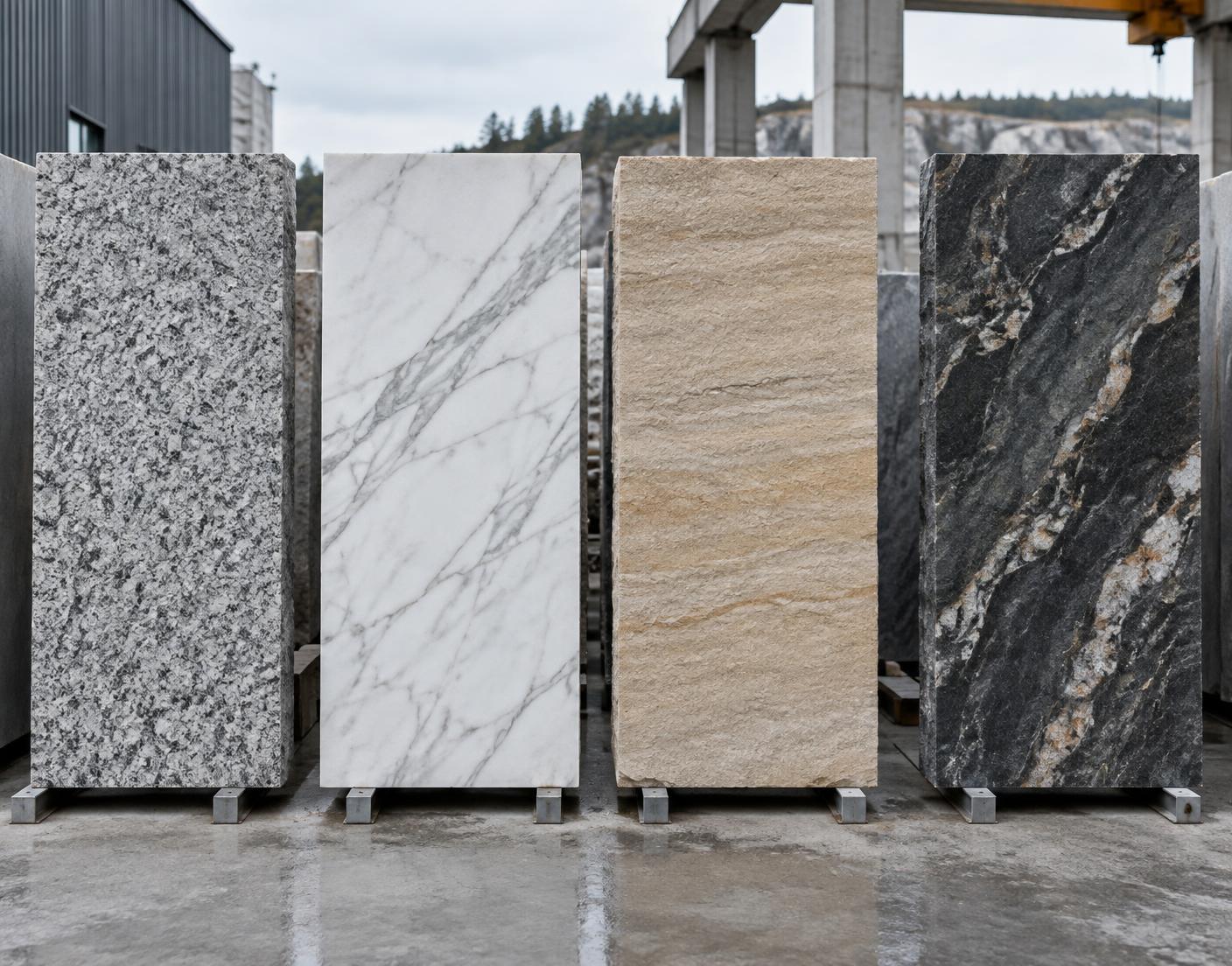 Granit, marmor, sandsten och specialsten